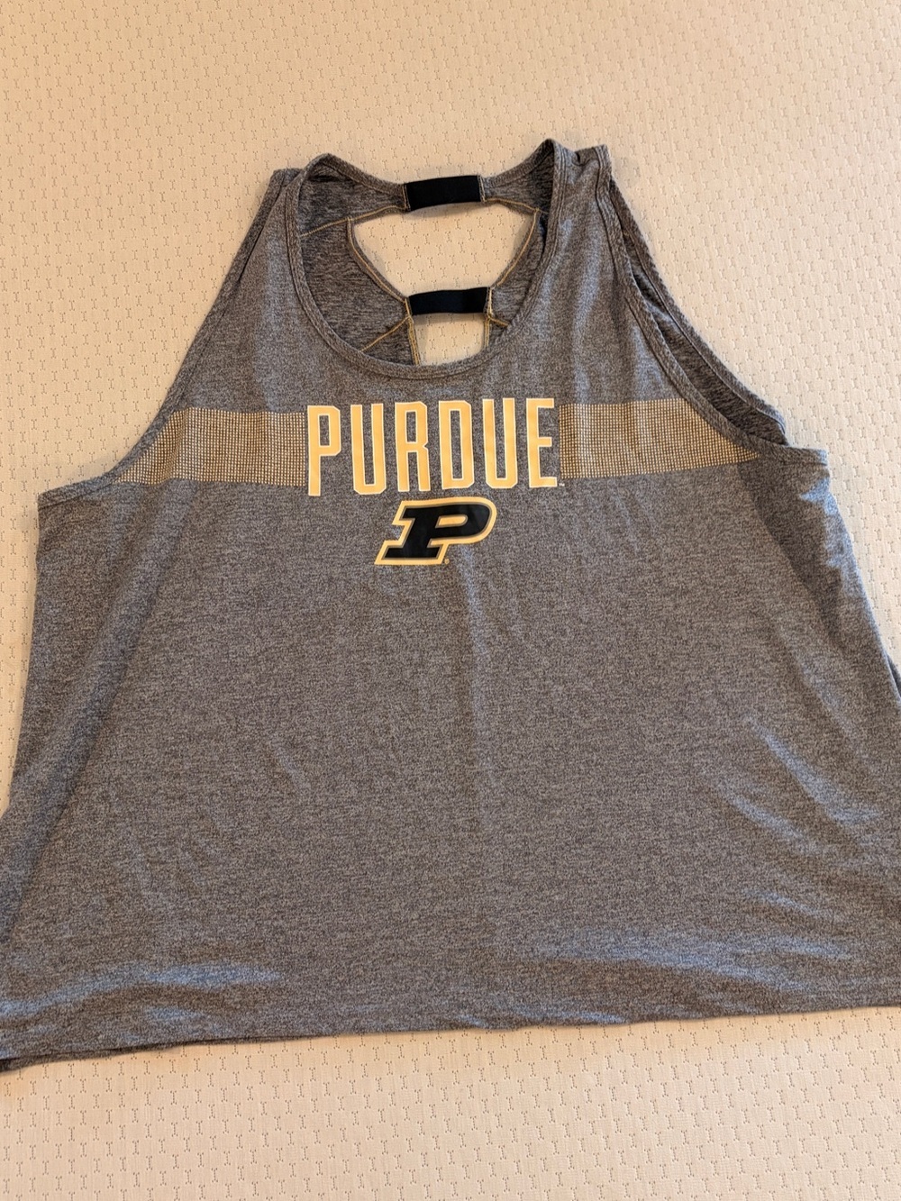 NWOT Purdue Women’s Plus Size 3x Gray Cutout-Back Tank